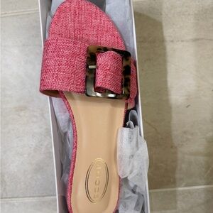 Pink Buckle Slide Sandal